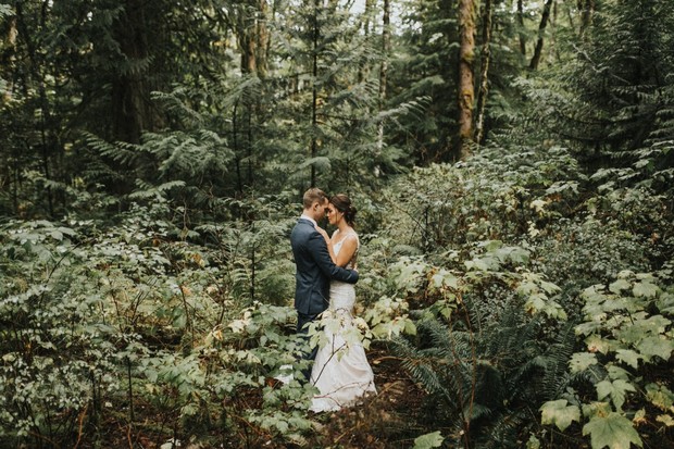 wedding photos in the woods