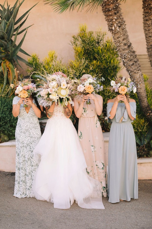 mismatched bridesmaids