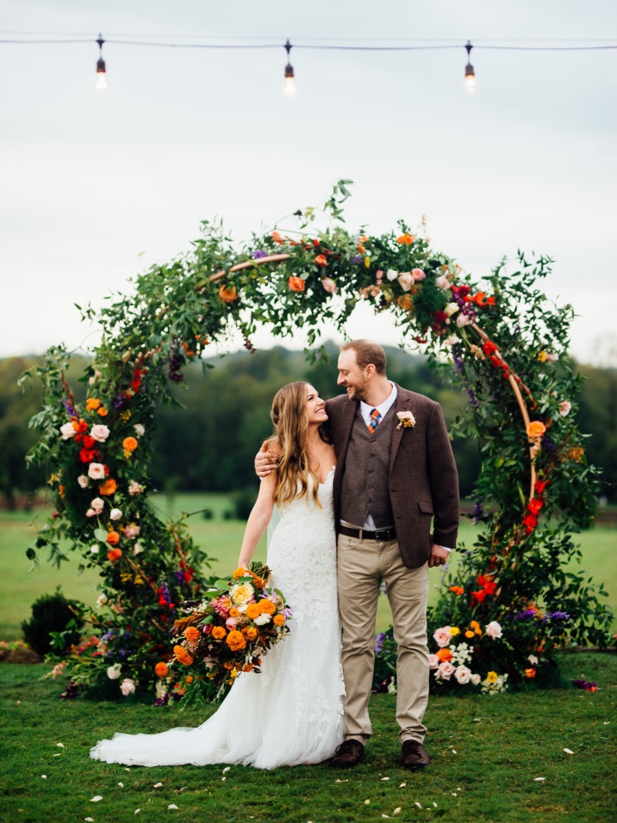 A Fall Farm Wedding That's Bursting With Color