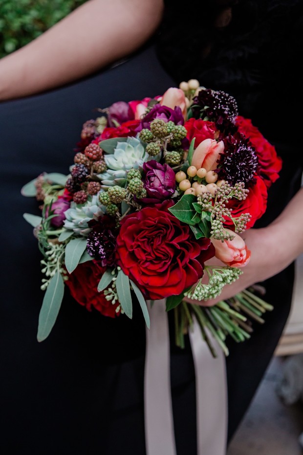 fruit and flower bouquet