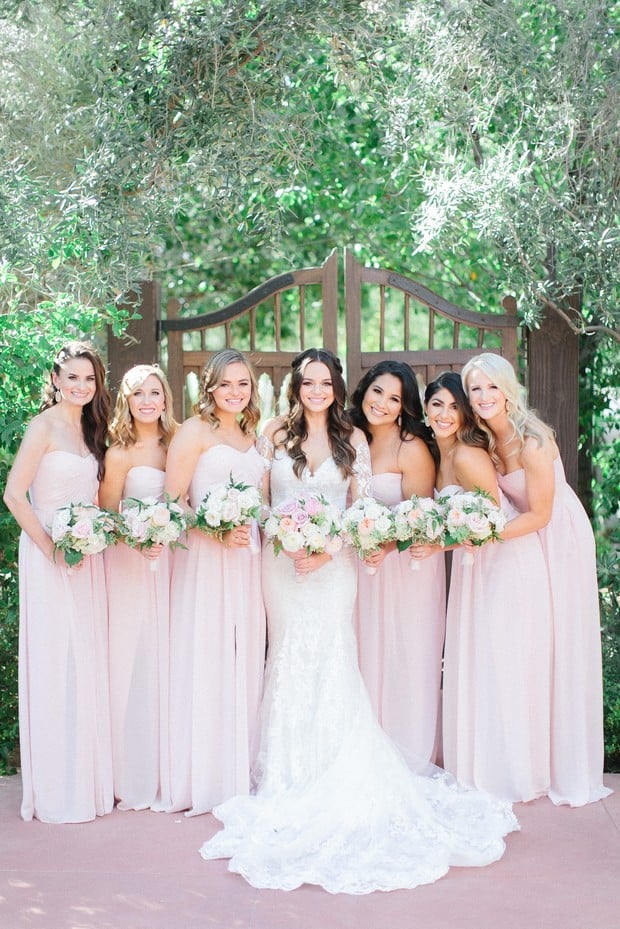 blush bridesmaid dresses