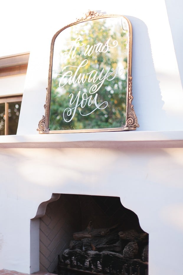 mirror wedding sign