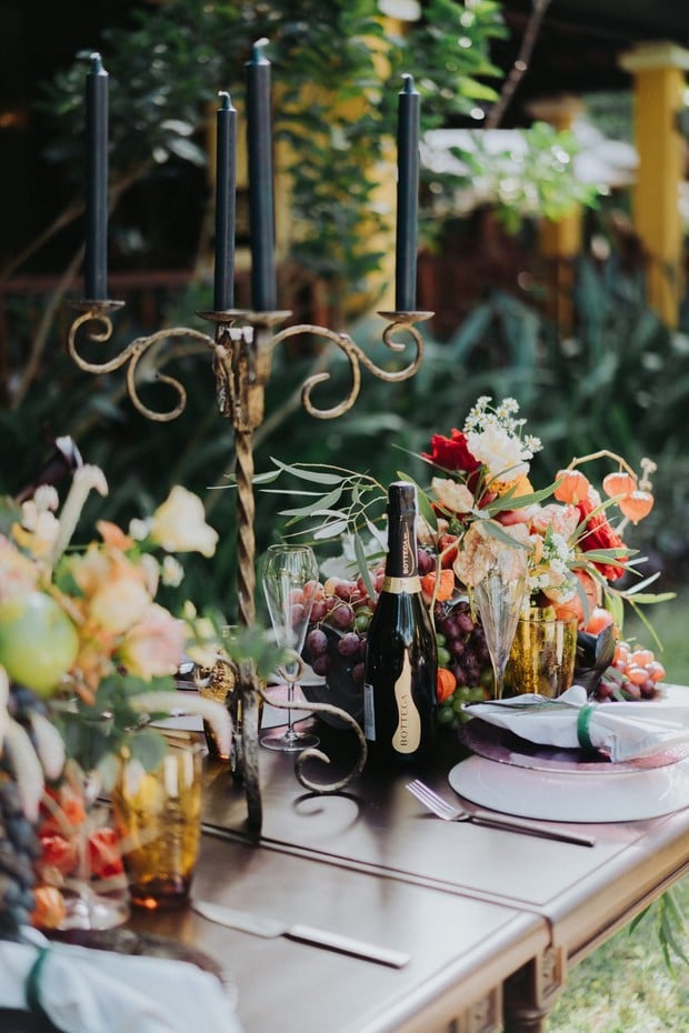 styled wedding reception table