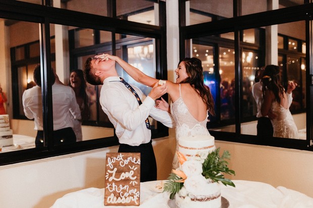 wedding cake face smash