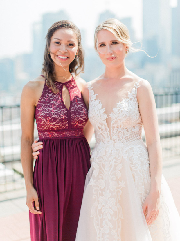 bride and her bridesmaid