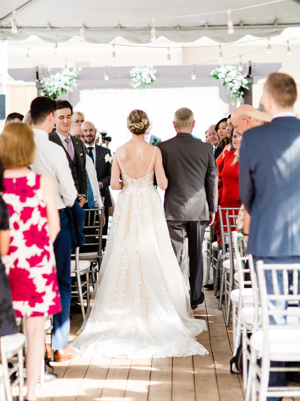 back of wedding dress