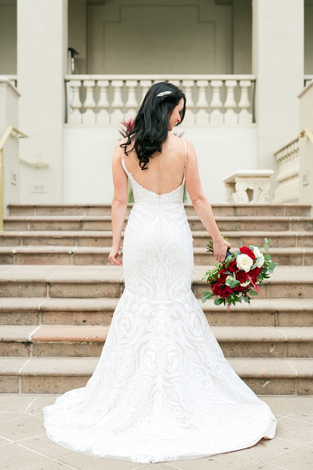 wedding dress in mermaid cut