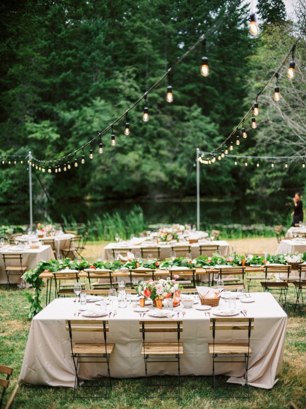 outdoor wedding reception