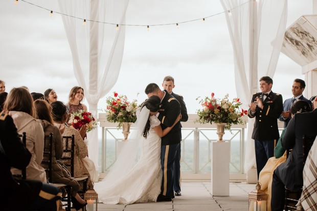 patio wedding ceremony