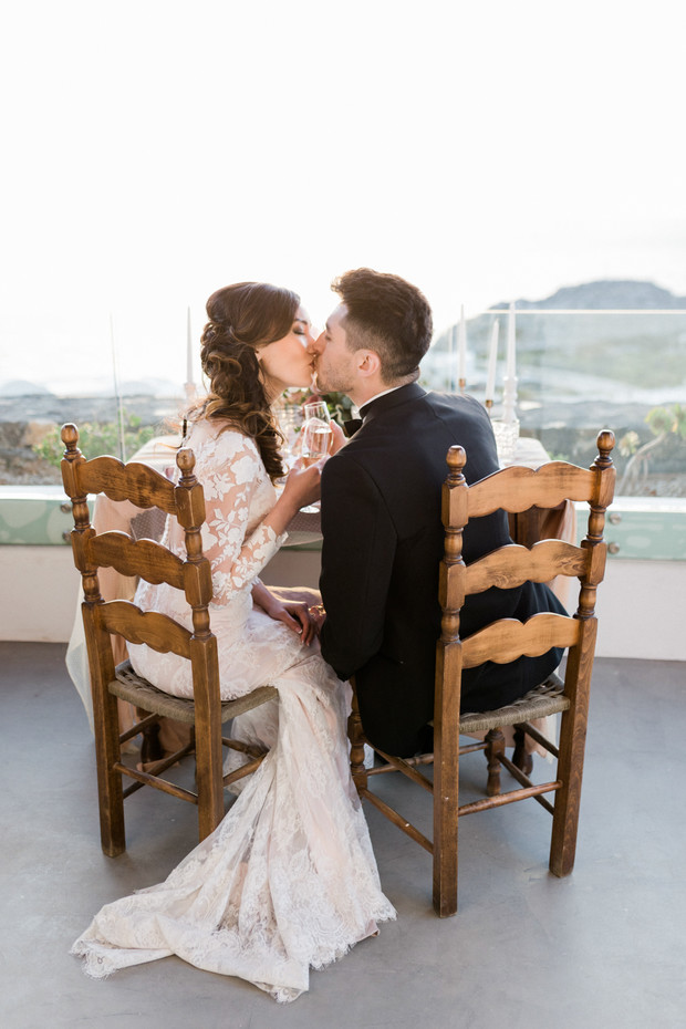 wedding sweetheart table in Greece