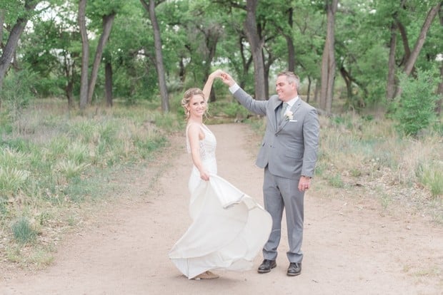 sweet dancing wedding couple