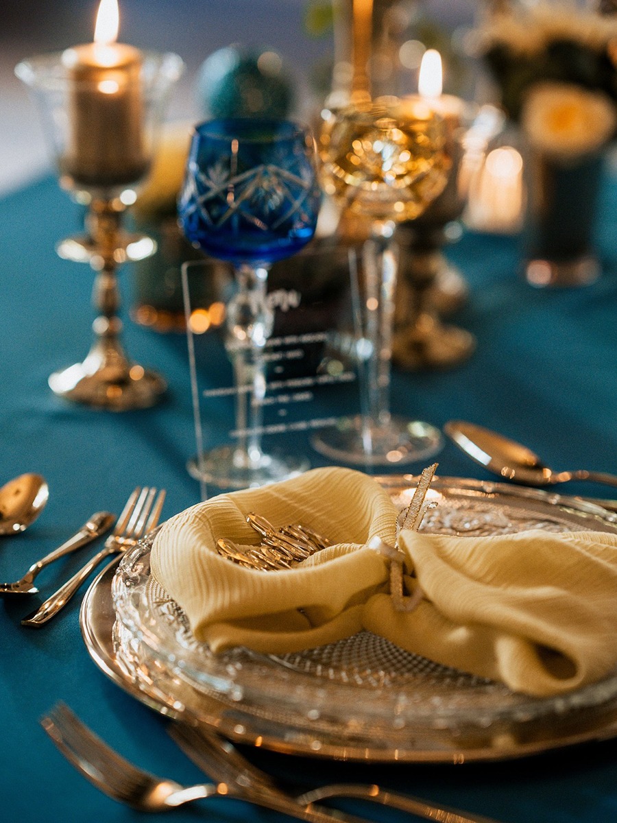 Opulent Blue and Gold Wedding Ideas