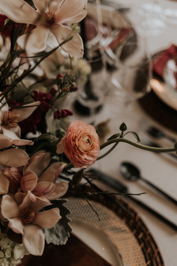 earthy colored centerpiece