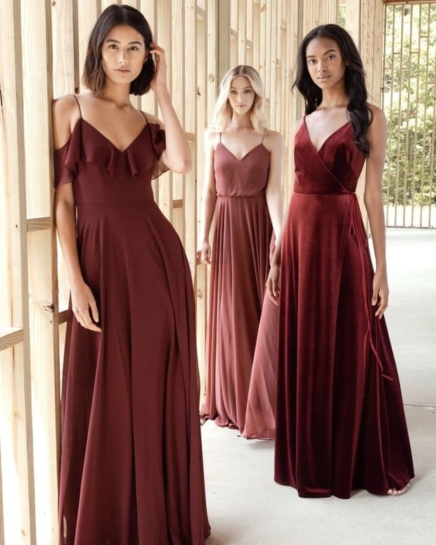 All the Wine Bridesmaids Dresses We’ve Be Thirsting After Lately