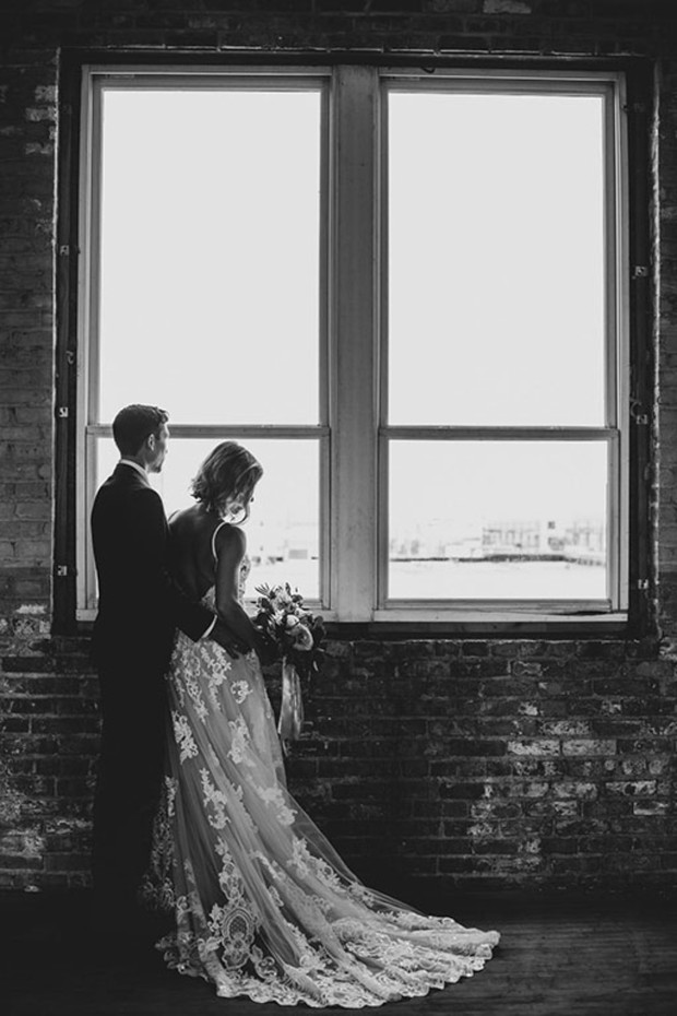 dramatic wedding portraits