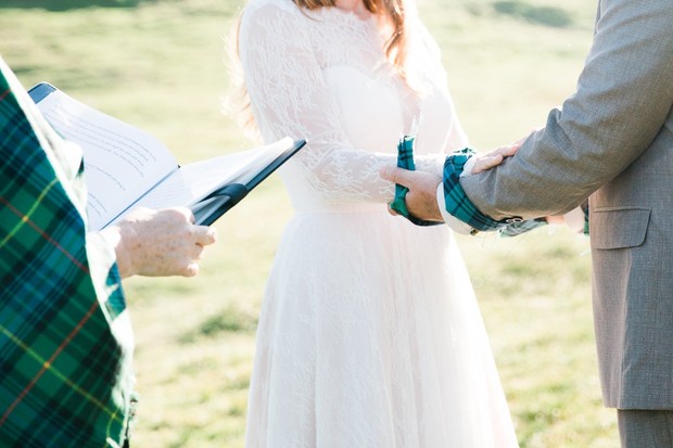 traditional Scottish hand-fasting ceremony