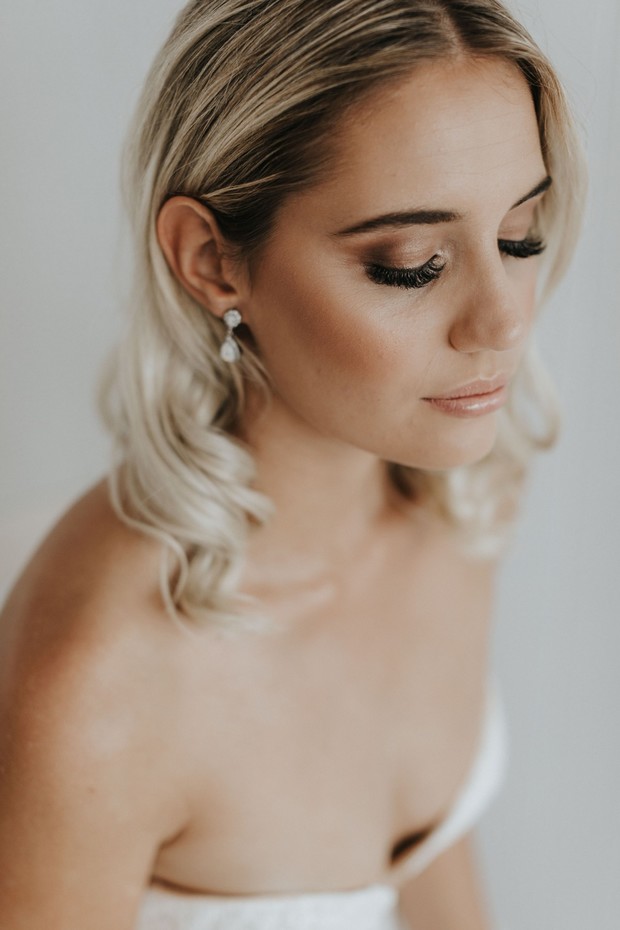 neutral wedding makeup