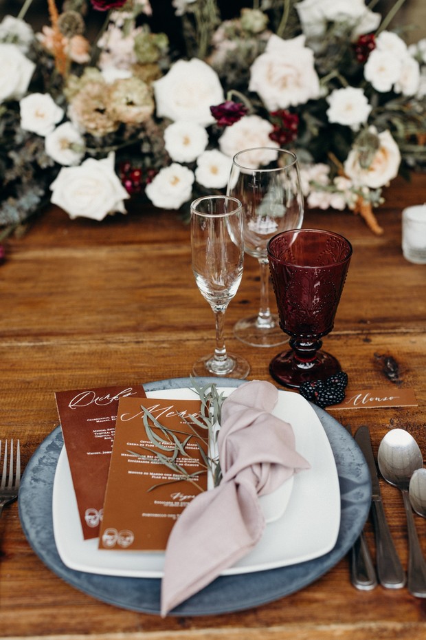 boho wedding place setting