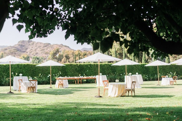 wedding cocktail hour set up