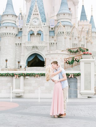 engagement kiss