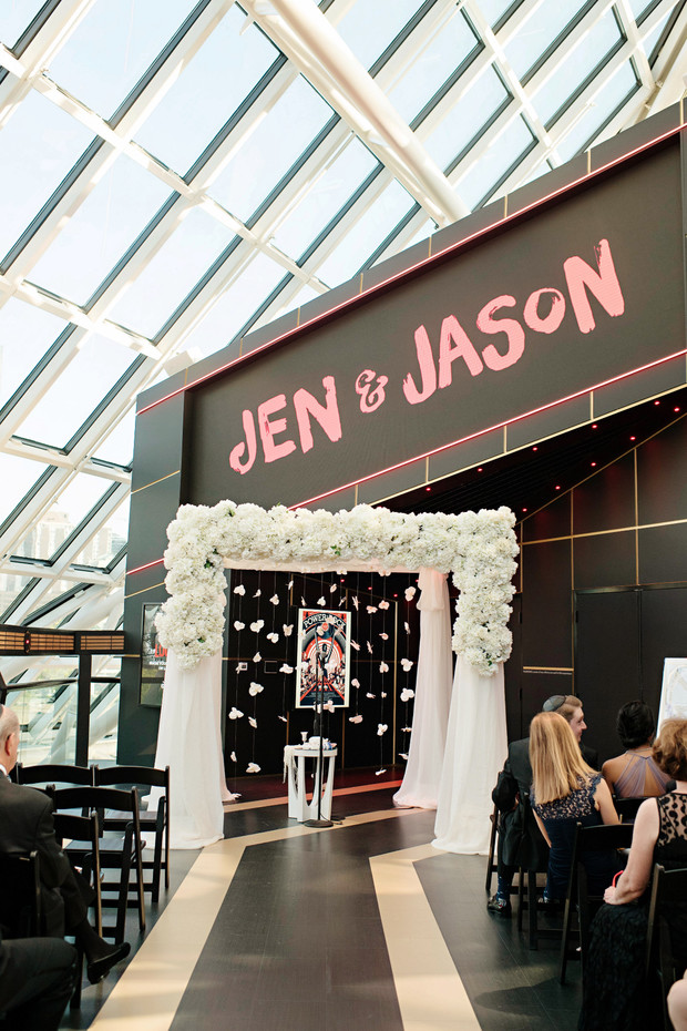 wedding ceremony at the Rock and Roll hall of fame