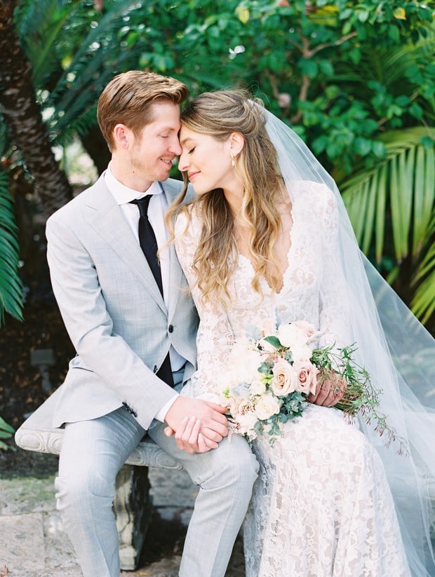 Blush and Gold Romantic Wedding By The Beach