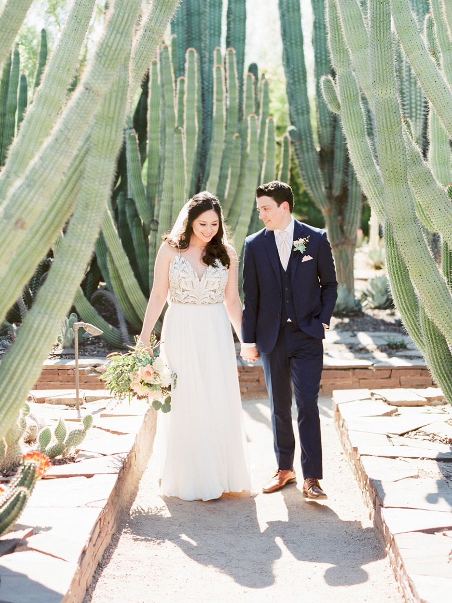 A Blush And Copper Cactus Themed Wedding
