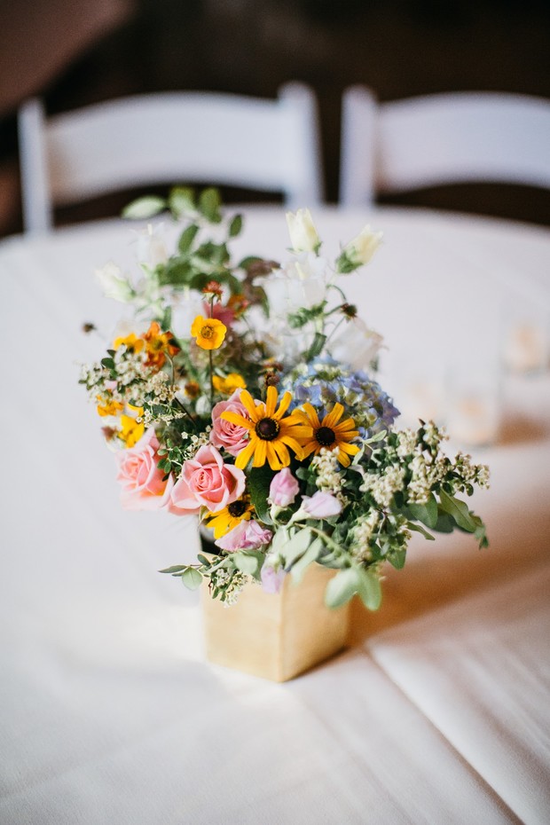 wildflower centerpiece wedding