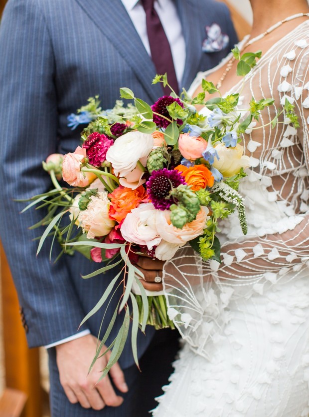 colorful wedding bouquet