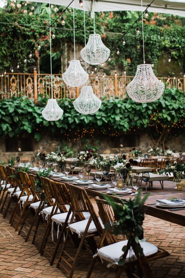 outdoor hawaii wedding reception