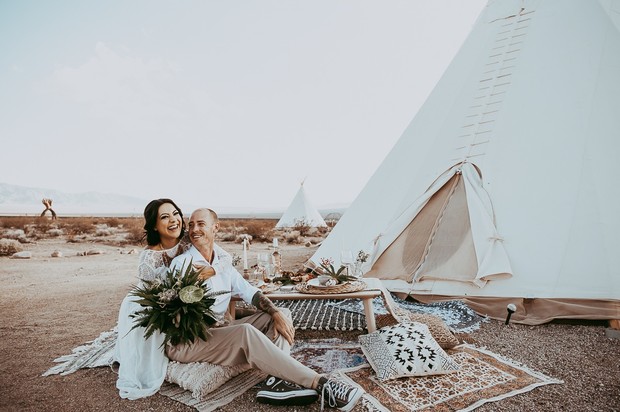 romantic desert elopement