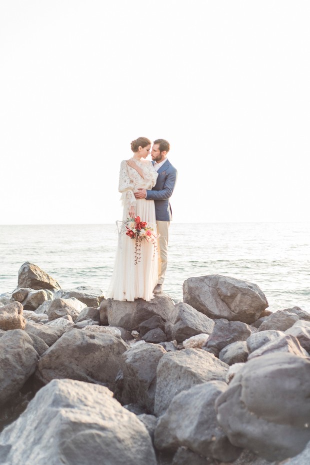 organic beach wedding