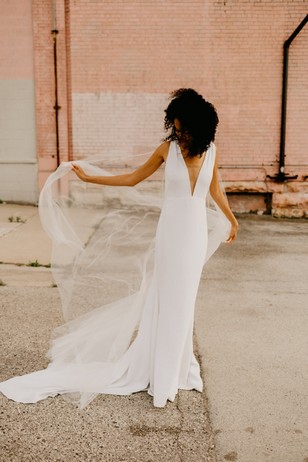 wedding dress by Alyssa Kristin