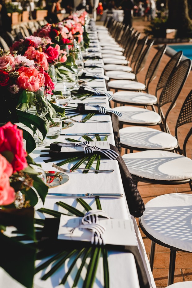 tropical wedding table