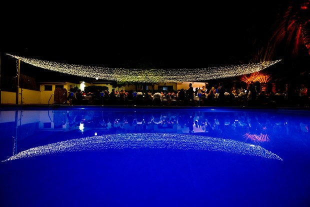 poolside wedding reception