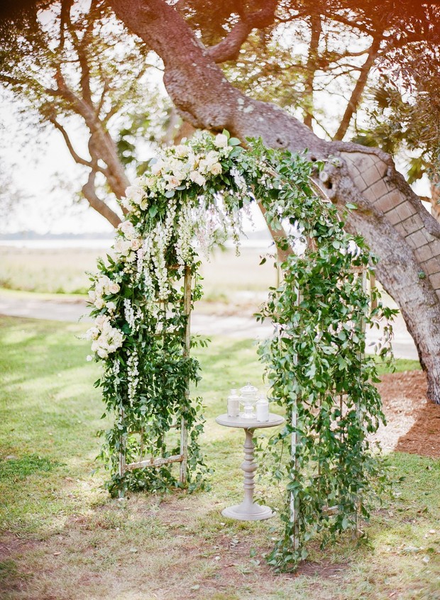 floral wedding arbor