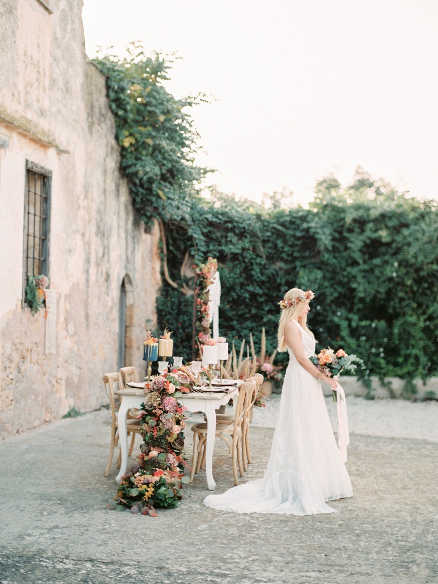 Romantic Late Summer Wedding Inspiration in Crete
