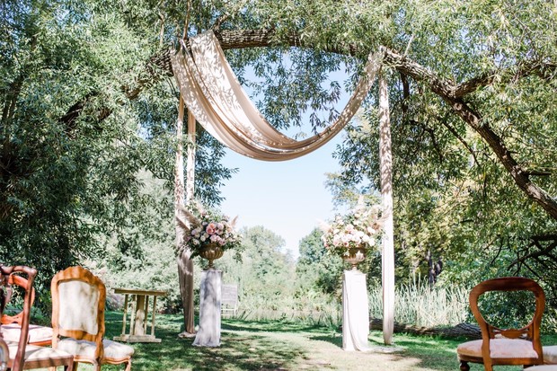 romantic outdoor wedding ceremony