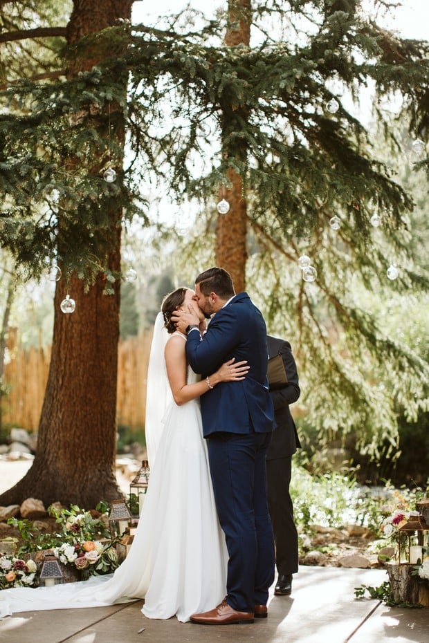 first wedding kiss