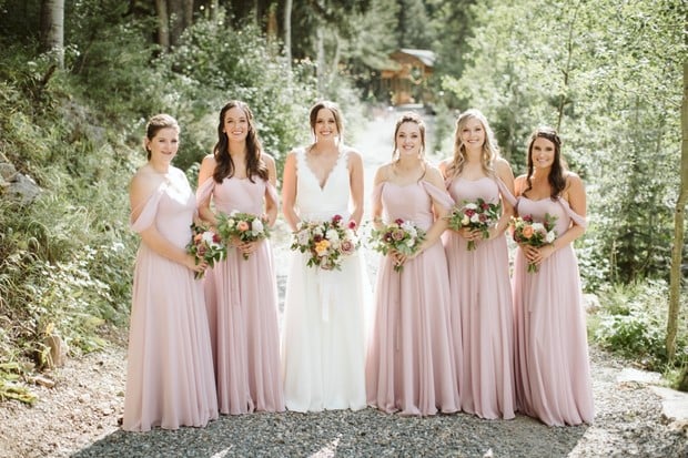 pink bridesmaid dresses