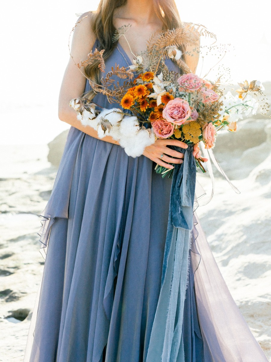 A Beach Wedding Inspiration With Seashells and Crystals