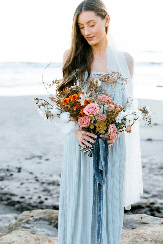 dried & fresh flower wedding bouquet