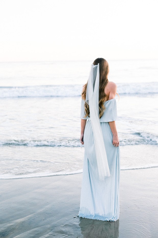 beach bridal look