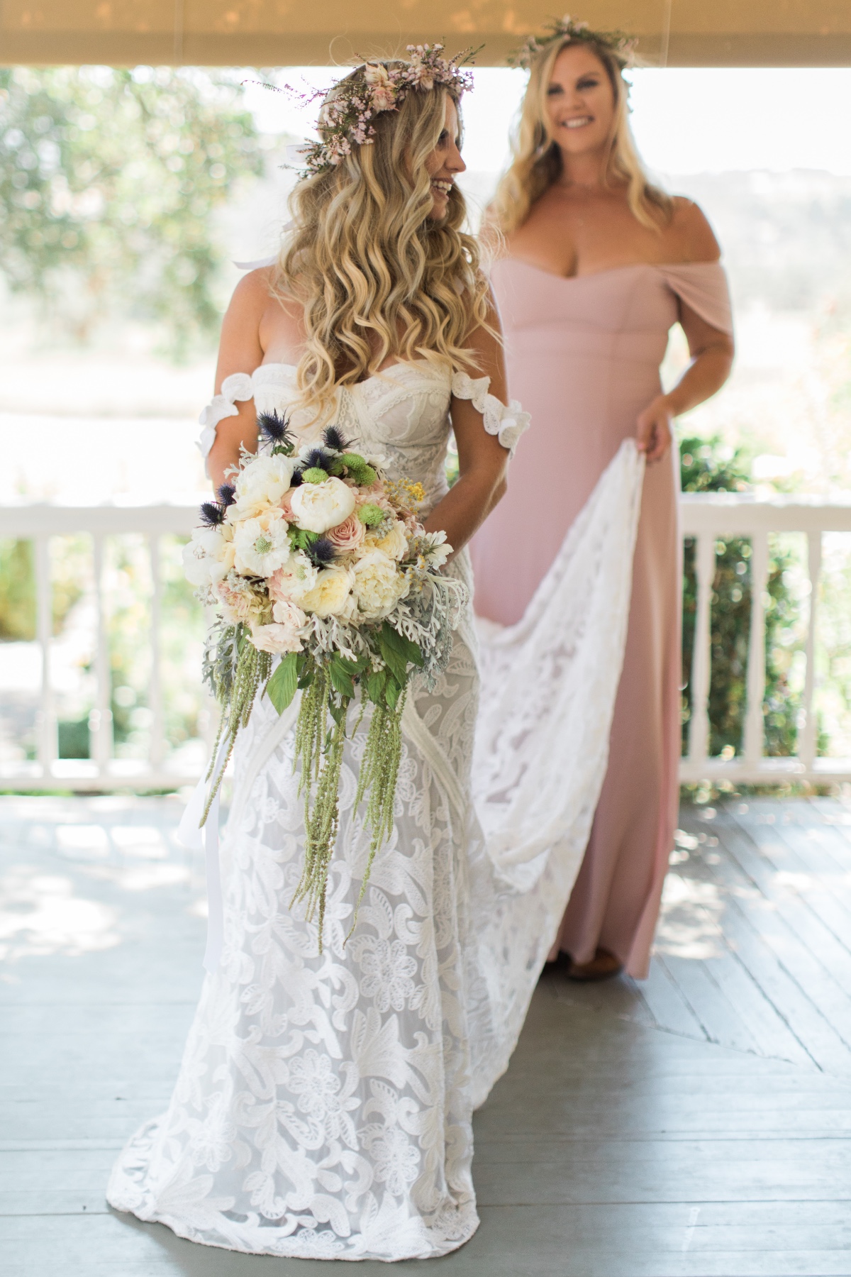 Rue de Seine off the shoulder wedding dress