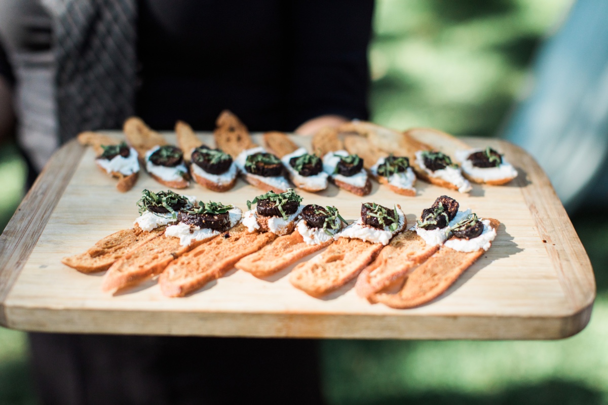 vineyard wedding reception hors d'oeuvres