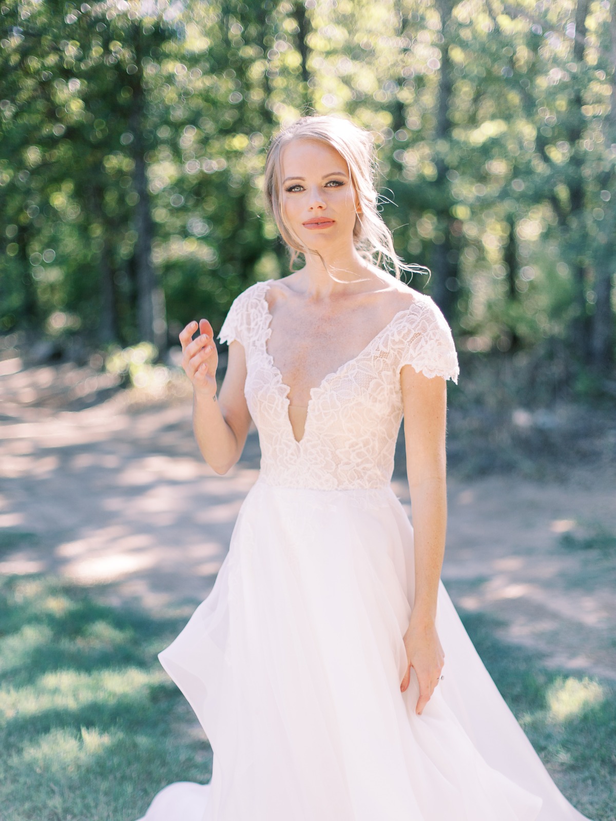 BLUSH by Hayley Paige Style #WILLOW cap sleeve ballgown