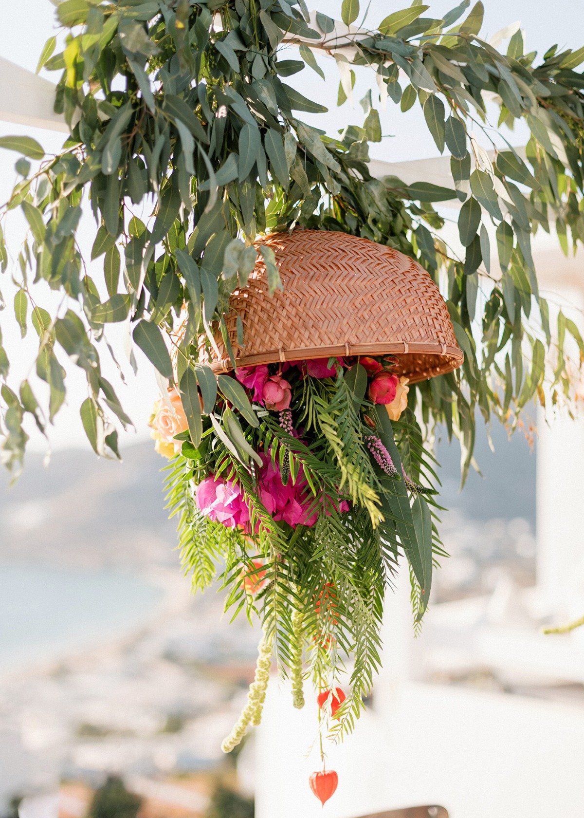 hanging basket floral arrrangement
