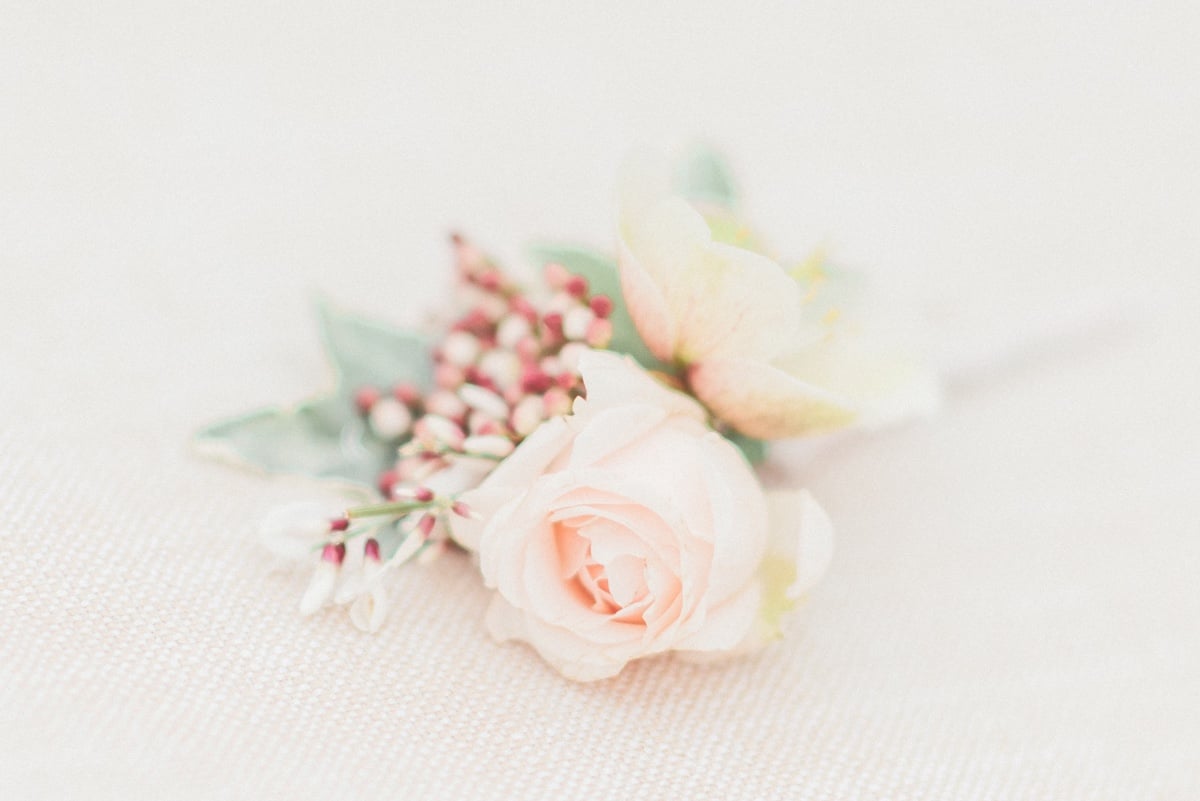 pink boutonniere