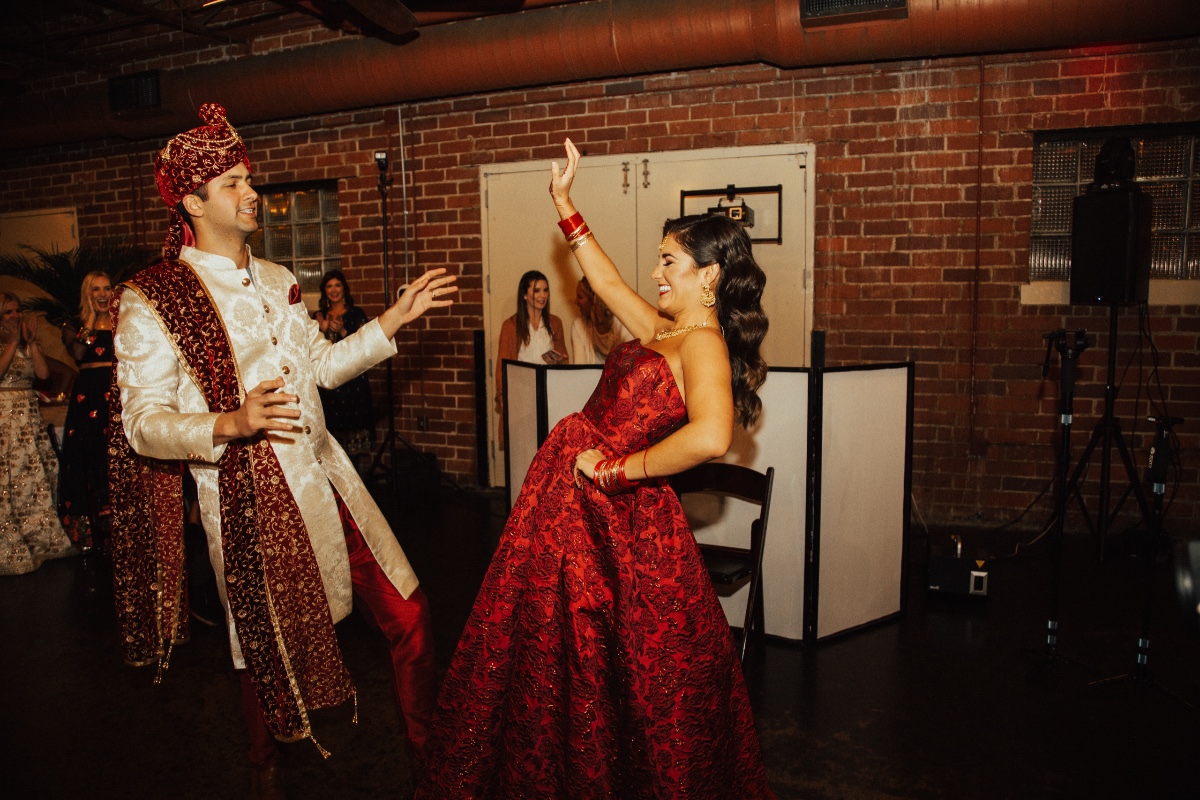 wedding dancing at multi cultural wedding celebration