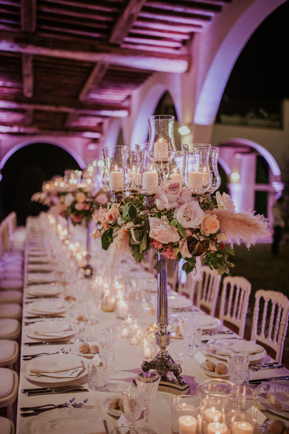 candelabra floral centerpiece ideas